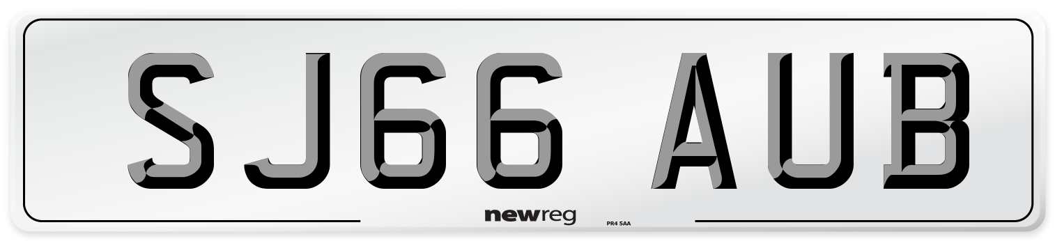 SJ66 AUB Number Plate from New Reg